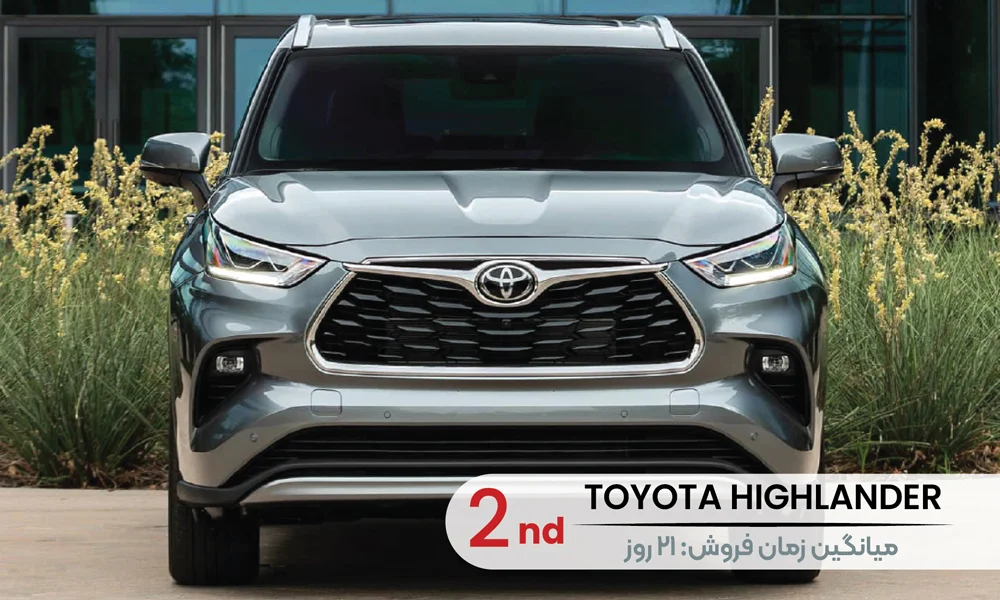 Highlander رتبه 2 در لیست 10 خودروی پرفروش و سریع فروش آمریکا 2025