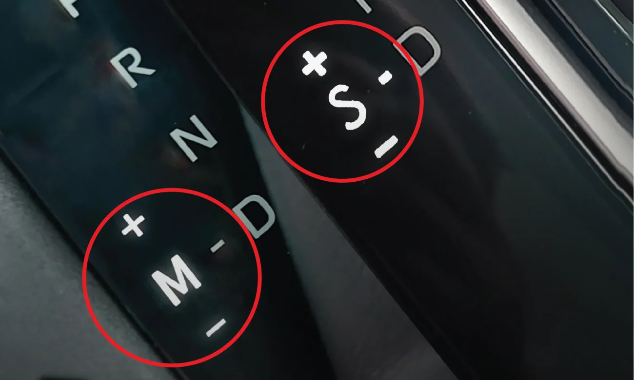 عملکرد وضعیت M و S در گیربکس تیپترونیک خودروی تویوتا به همراه پدال شیفتر