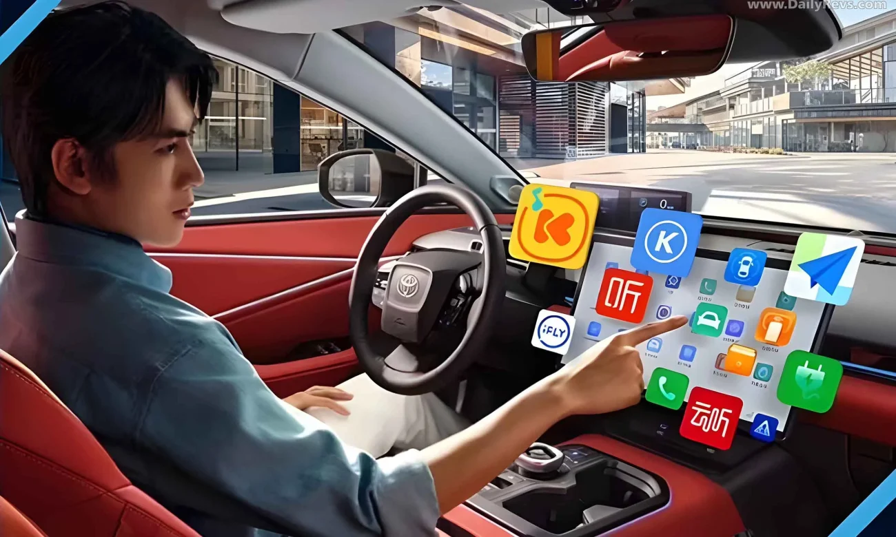 کابین داخلی تویوتا BZ5 – نورپردازی و متریال مدرن