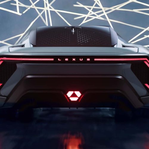 نوار نوری عقب لکسوس LFA در حالت روشن