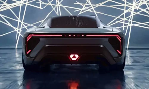 نمای کامل عقب لکسوس LFA با طراحی جدید