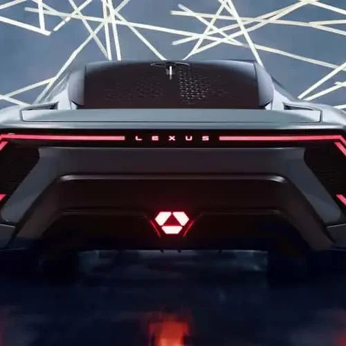 نمای کامل عقب لکسوس LFA با طراحی جدید