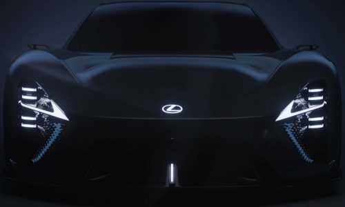 کلوزآپ چراغ جلوی لکسوس LFA با طراحی تهاجمی
