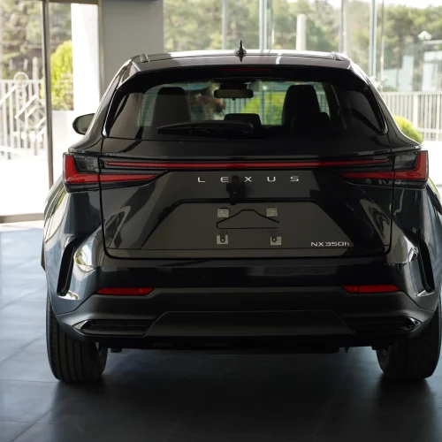 نمای کامل عقب لکسوس NX350h مشکی ایرتویا