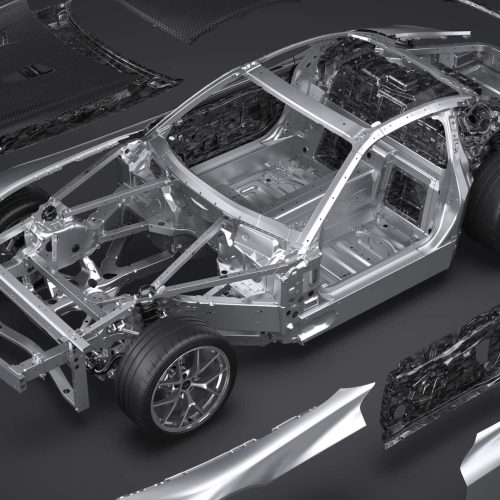 فریم کامل بدنه و اسکلت آلومینیومی تویوتا GT GR